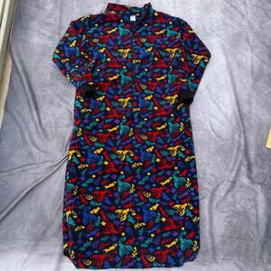 Vintage Walker Wear Colorado Full Fleece Fish Sleep Suit Longe Suit Sz Small